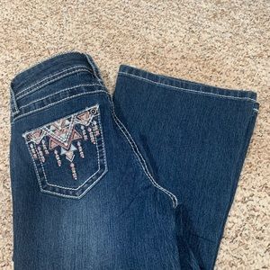 Girls Wired Heart Brand Boot Cut Jeans 12Y